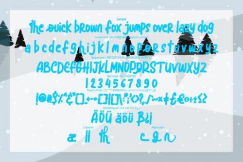 Blue Snow Font 6