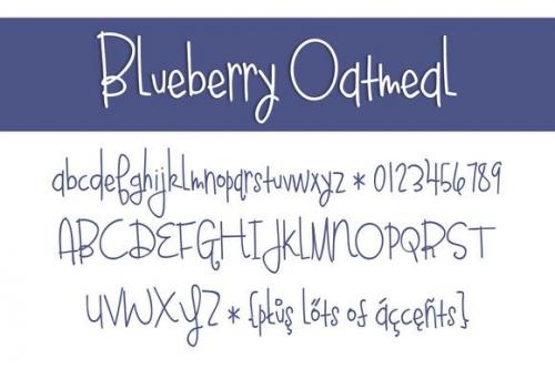 Blueberry Oatmeal Font 2