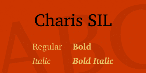 Charis SIL Font Family 1
