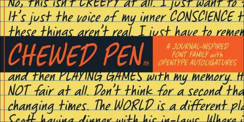 Chewed Pen BB Font Family 1