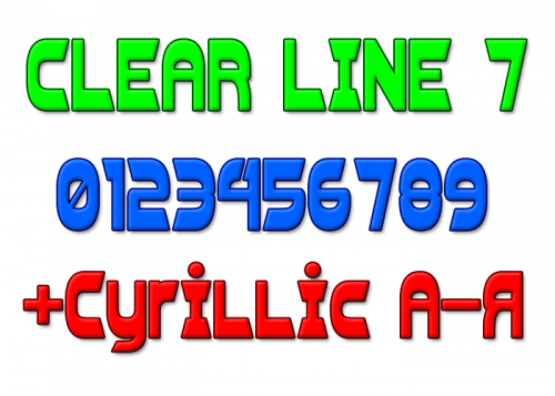 Clear Line 7 Font 1