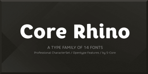 Core Rhino Font 1