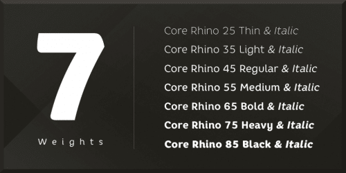 Core Rhino Font 2