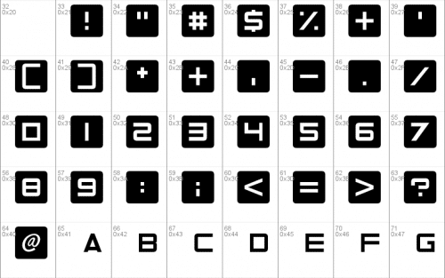 Curved Square Font 2