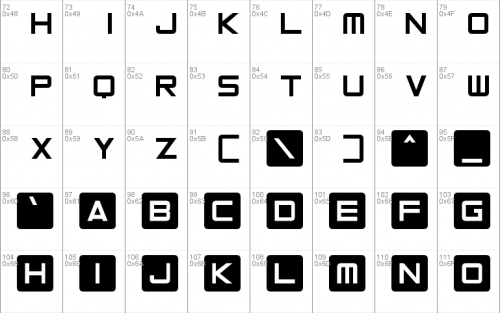 Curved Square Font 3