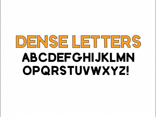 Dense Letters Font 1