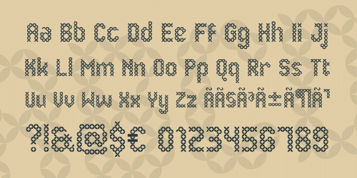 Eenvoudige Batik Font 3