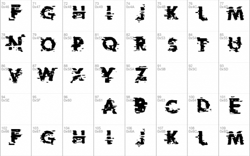 Extreme Glitch Font 3