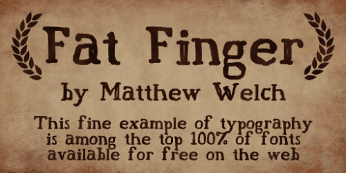 Fat Finger Font 1