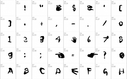 Finger Type Font 2