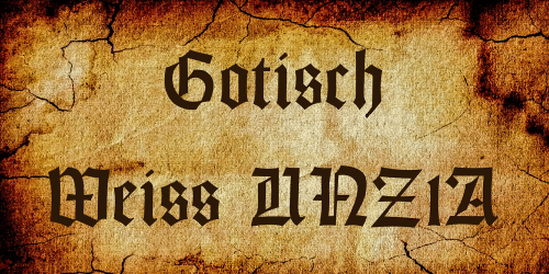 Gotisch Weiss UNZ1A Font 1