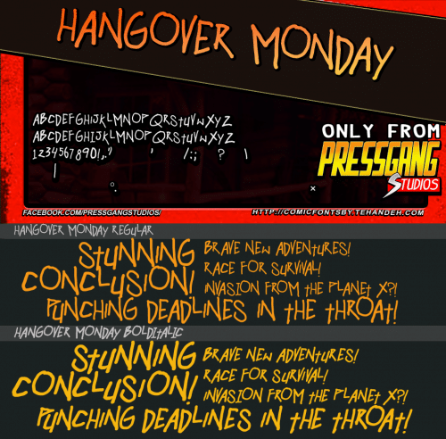 Hangover Monday Font 2