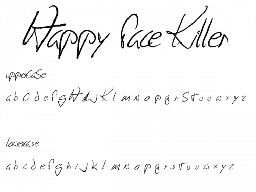Happy Face Killer Font 3