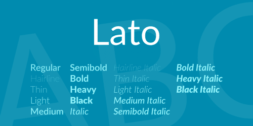 Lato Font Family 1