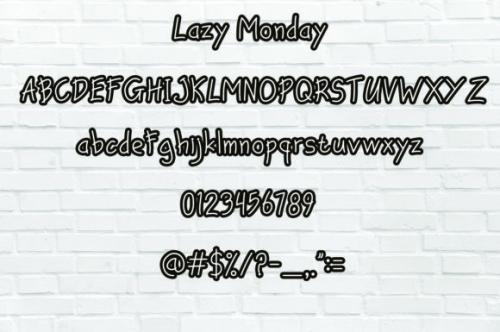 Lazy Monday Font 2