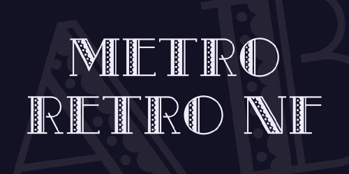 Metro Retro Font 1