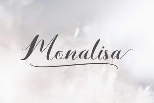 Monalisa Calligraphy Script Font 1