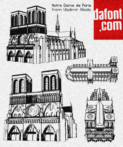 Notre Dame de Paris Font 1