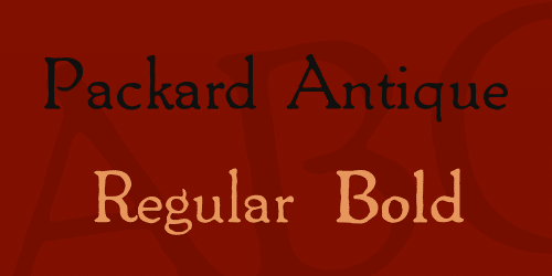 Packard Antique Font 1