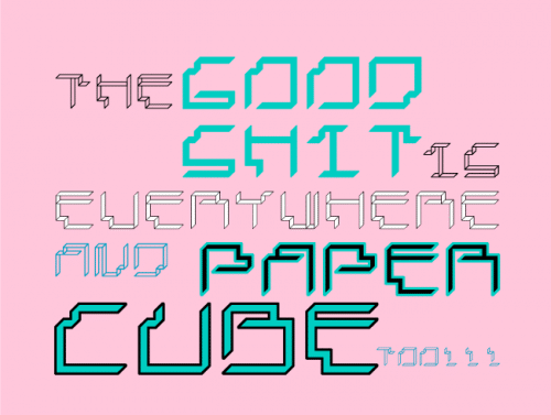 Paper Cube Font 3