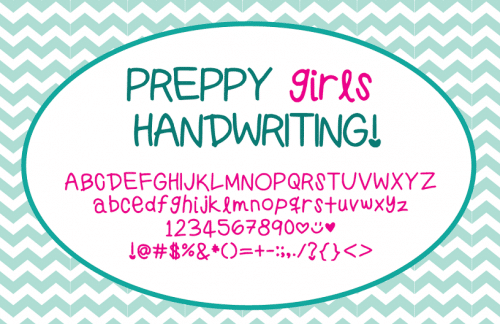 Preppy Girls Handwriting Font