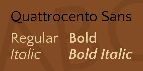 Quattrocento Sans Font 1