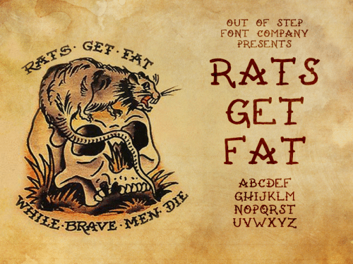 Rats Get Fat Font 1