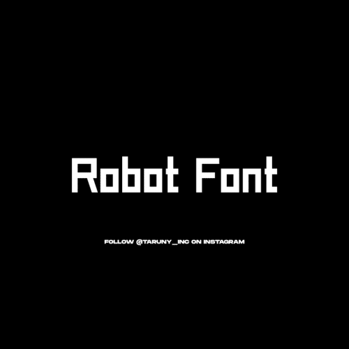 Robot Font Techno Font 1