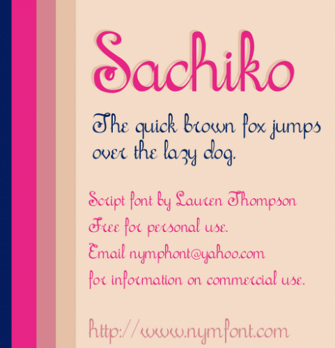Sachiko Font 1