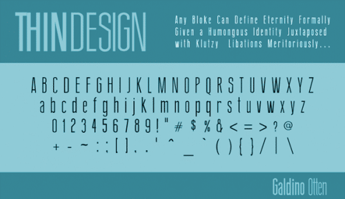 Thin Design Font