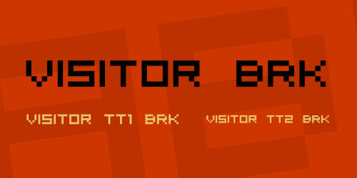 Visitor BRK Font Family 1