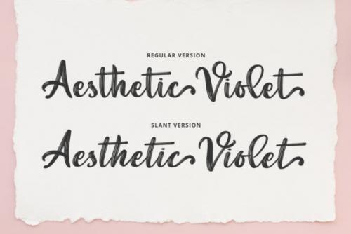 Aesthetic Violet Font 6