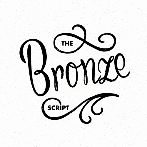 Bronze Script Font 1