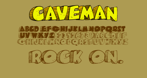 Caveman Font 1