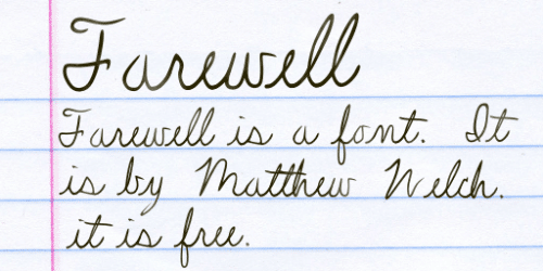 Farewell Font 1