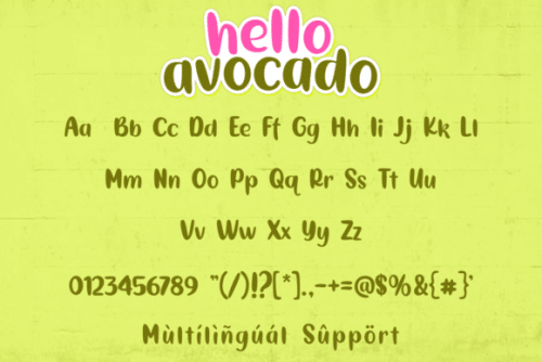 Hello Avocado Font 1