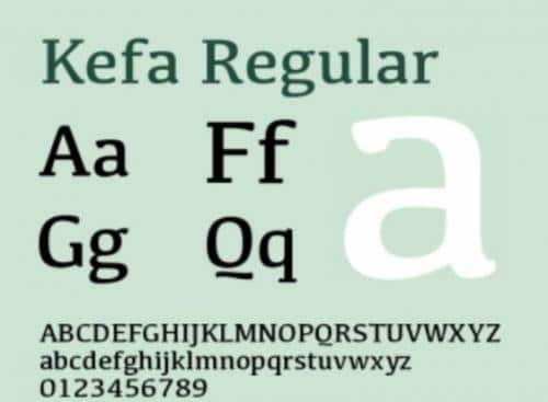 Kefa Regular Font 1