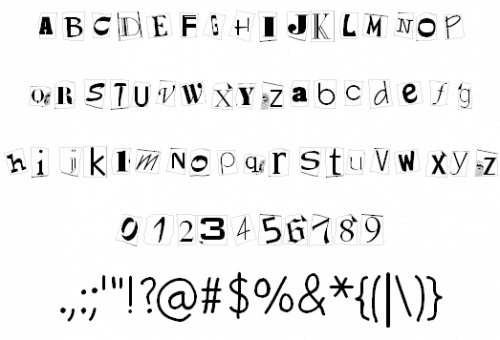 Kidnap Note Font 2