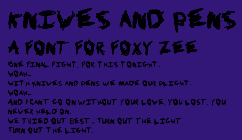 Knives And Pens Font