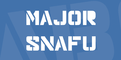 Major Snafu Font 1