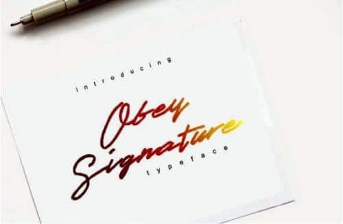 Obey Signature Font 1