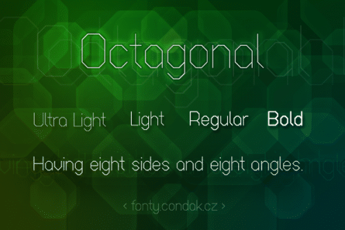 Octagonal Font