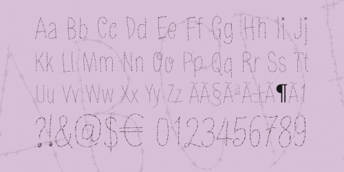 Old Barbwire Font 3