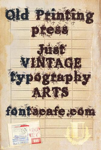 Old Printing Press Font 2