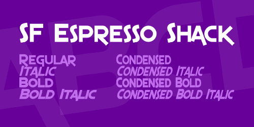 SF Espresso Shack Font 1
