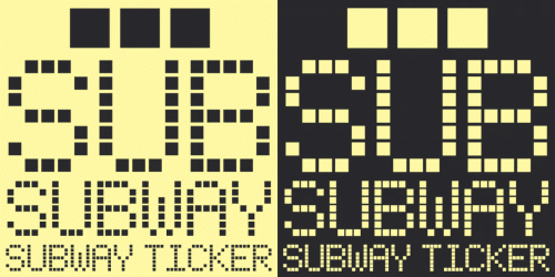 Subway Ticker Font 1