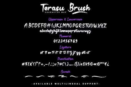 Terasu Brush Font 5