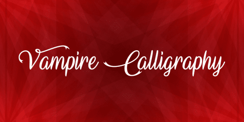 Vampire Calligraphy Font 1