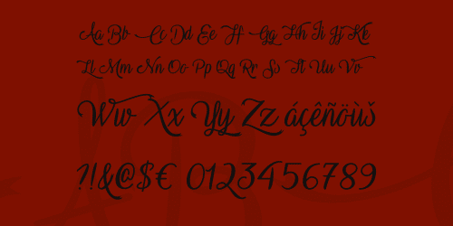 Vampire Calligraphy Font 3