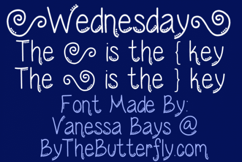 Wednesday Font 1